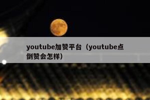 youtube加赞平台（youtube点倒赞会怎样） 第1张