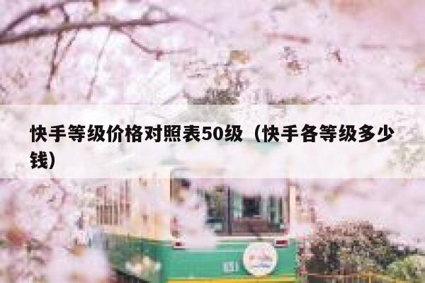 快手等级价格对照表50级（快手各等级多少钱） 第1张