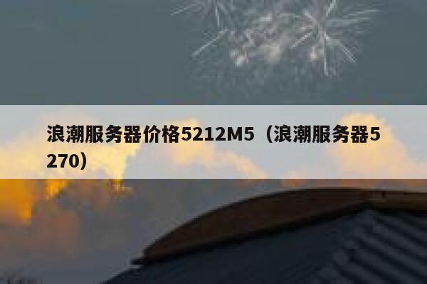 浪潮服务器价格5212M5（浪潮服务器5270） 第1张