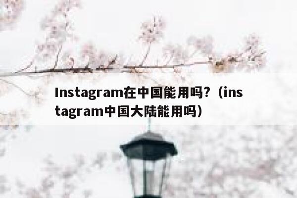 Instagram在中国能用吗?（instagram中国大陆能用吗） 第1张