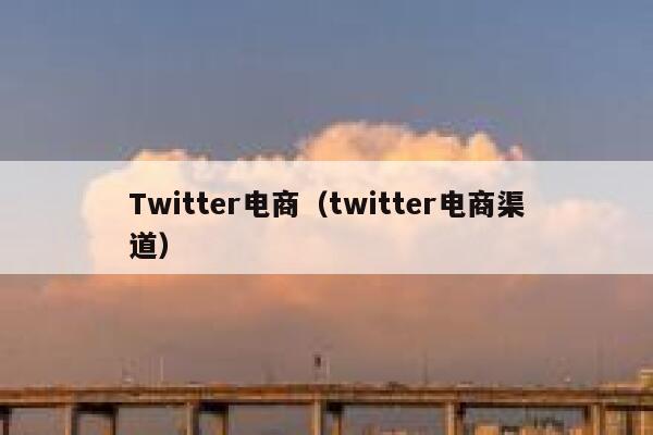 Twitter电商（twitter电商渠道） 第1张