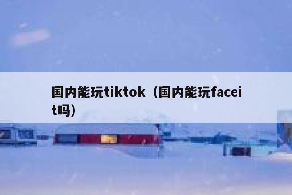 国内能玩tiktok（国内能玩faceit吗） 第1张