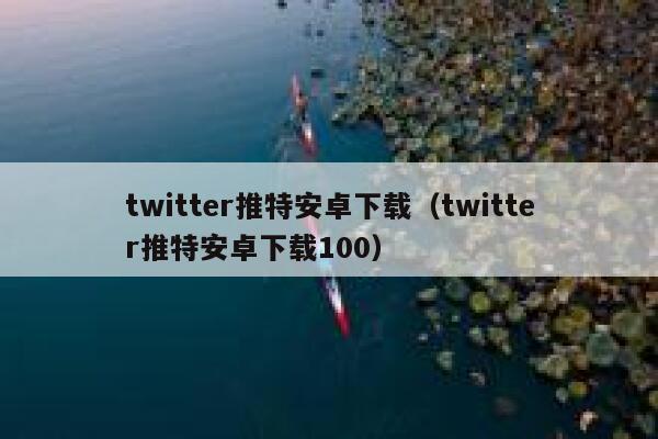 twitter推特安卓下载（twitter推特安卓下载100） 第1张