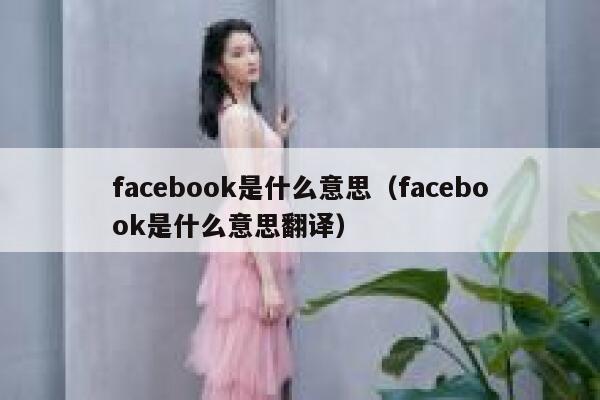 facebook是什么意思（facebook是什么意思翻译） 第1张