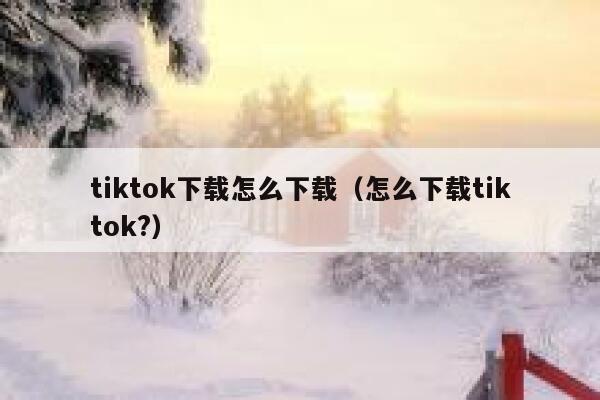 tiktok下载怎么下载（怎么下载tiktok?） 第1张