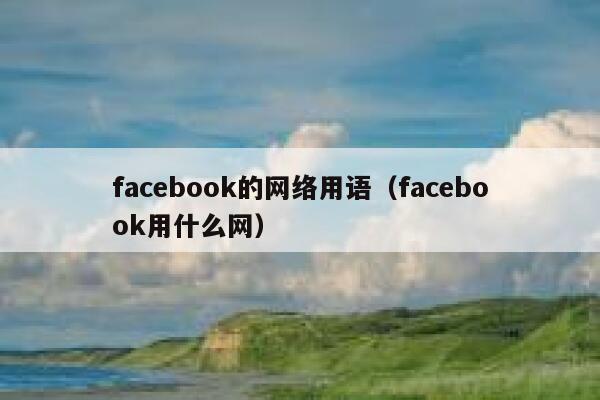 facebook的网络用语（facebook用什么网） 第1张