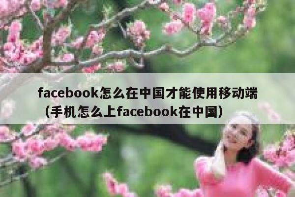 facebook怎么在中国才能使用移动端（手机怎么上facebook在中国） 第1张