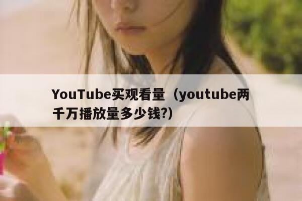 YouTube买观看量（youtube两千万播放量多少钱?） 第1张