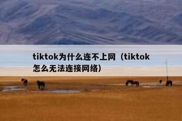 tiktok为什么连不上网（tiktok怎么无法连接网络） 第1张