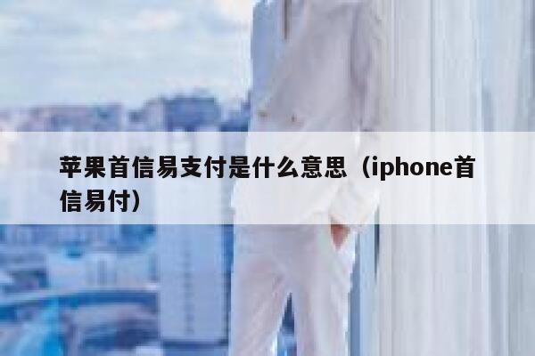 苹果首信易支付是什么意思（iphone首信易付） 第1张