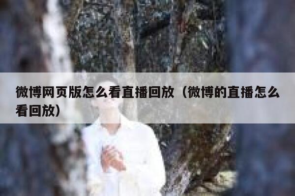 微博网页版怎么看直播回放（微博的直播怎么看回放） 第1张