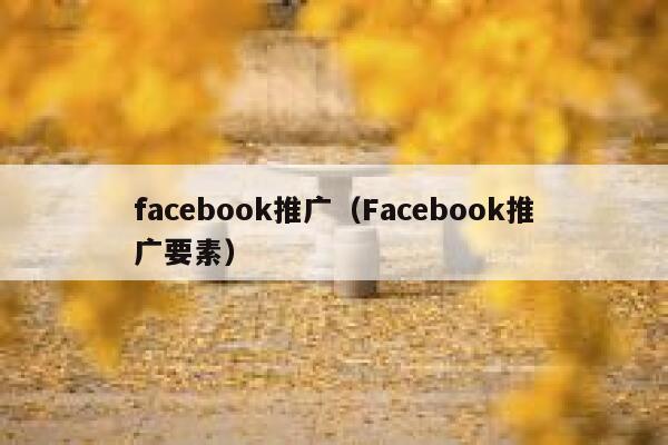 facebook推广（Facebook推广要素） 第1张