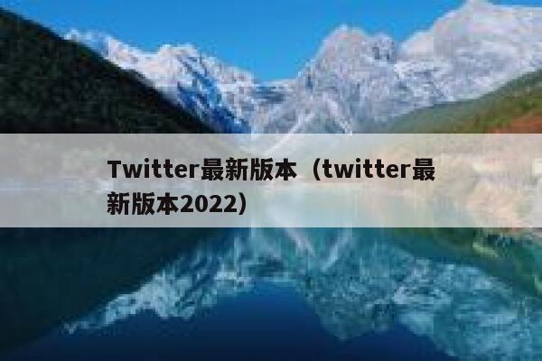 Twitter最新版本（twitter最新版本2022） 第1张