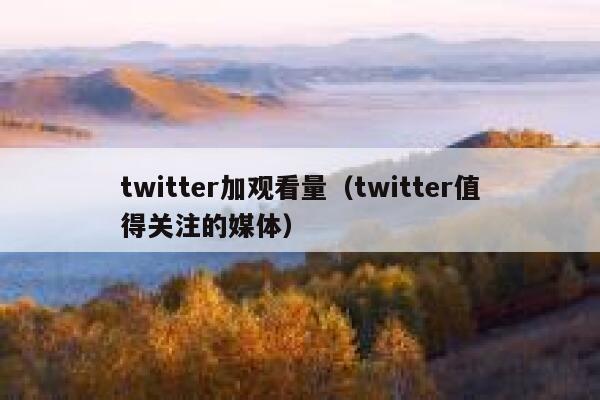 twitter加观看量（twitter值得关注的媒体） 第1张