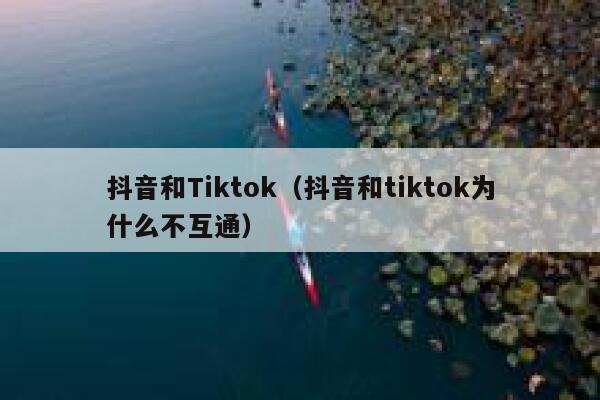 抖音和Tiktok（抖音和tiktok为什么不互通） 第1张