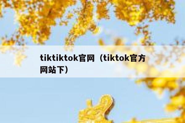 tiktiktok官网（tiktok官方网站下） 第1张