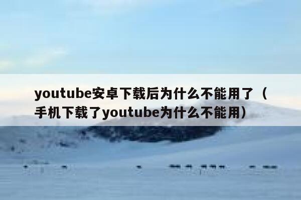 youtube安卓下载后为什么不能用了（手机下载了youtube为什么不能用） 第1张