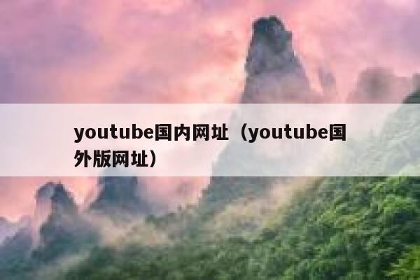 youtube国内网址（youtube国外版网址） 第1张