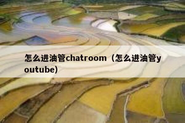 怎么进油管chatroom（怎么进油管youtube） 第1张