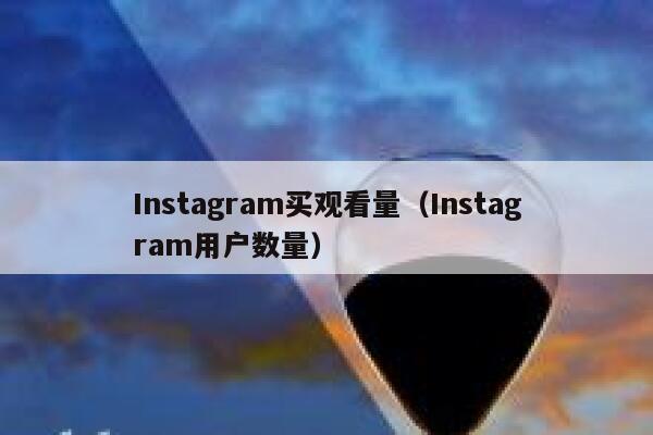 Instagram买观看量（Instagram用户数量） 第1张