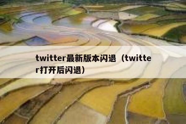 twitter最新版本闪退（twitter打开后闪退） 第1张