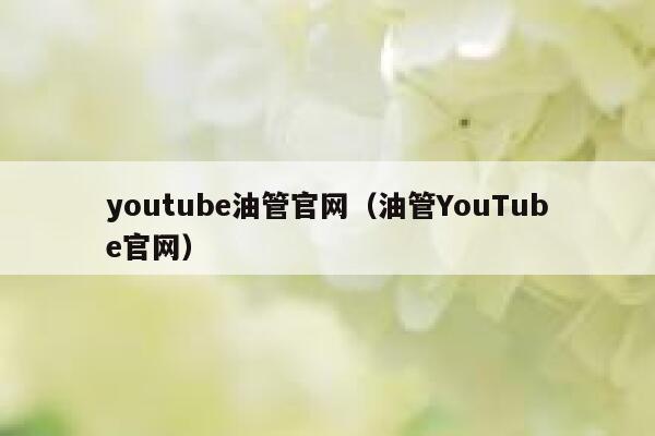 youtube油管官网（油管YouTube官网） 第1张