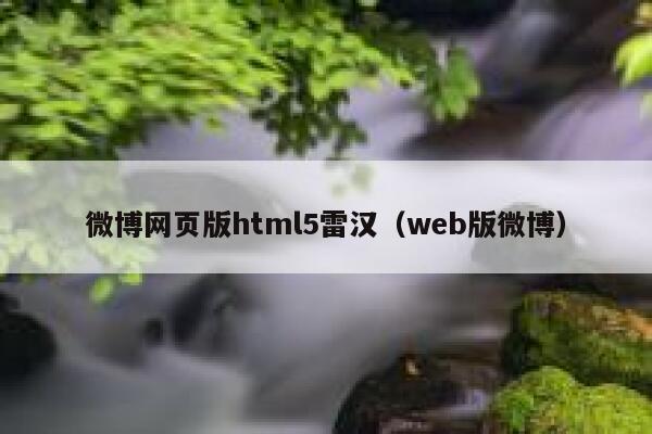 微博网页版html5雷汉（web版微博） 第1张