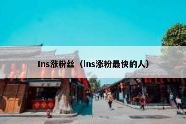 Ins涨粉丝（ins涨粉最快的人） 第1张