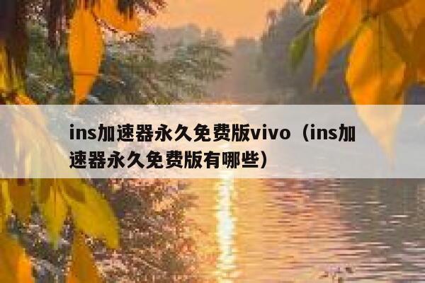 ins加速器永久免费版vivo（ins加速器永久免费版有哪些） 第1张