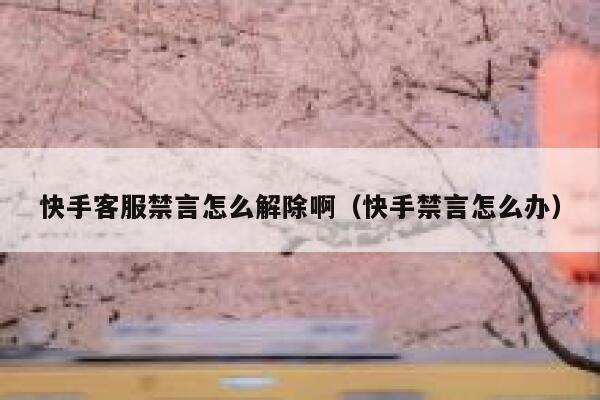 快手客服禁言怎么解除啊（快手禁言怎么办） 第1张