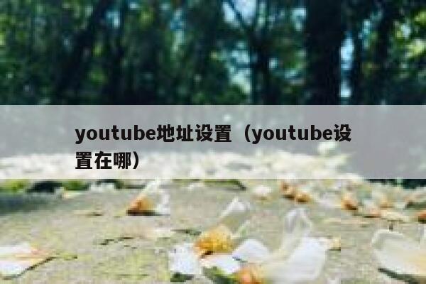 youtube地址设置（youtube设置在哪） 第1张