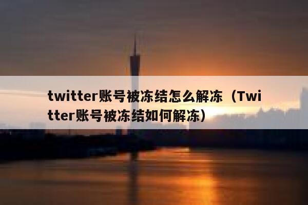 twitter账号被冻结怎么解冻（Twitter账号被冻结如何解冻） 第1张