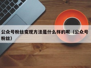 公众号粉丝变现方法是什么样的呢（公众号 粉丝）