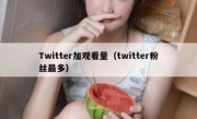 Twitter加观看量（twitter粉丝最多）