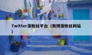 Twitter涨粉丝平台（微博涨粉丝网站）