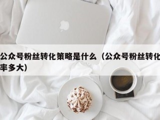 公众号粉丝转化策略是什么（公众号粉丝转化率多大）