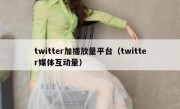 twitter加播放量平台（twitter媒体互动量）