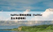 twitter刷粉丝网站（twitter怎么快速吸粉）