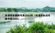 天津市车辆限号表2022年（天津市机动车限号表2021）