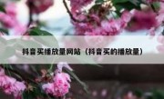 抖音买播放量网站（抖音买的播放量）