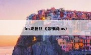 Ins刷粉丝（怎样刷ins）