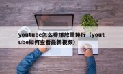 youtube怎么看播放量排行（youtube如何查看最新视频）