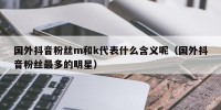 国外抖音粉丝m和k代表什么含义呢（国外抖音粉丝最多的明星）