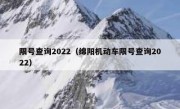 限号查询2022（绵阳机动车限号查询2022）