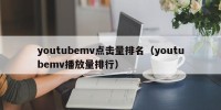 youtubemv点击量排名（youtubemv播放量排行）