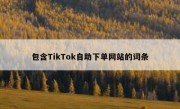 包含TikTok自助下单网站的词条