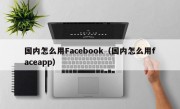 国内怎么用Facebook（国内怎么用faceapp）