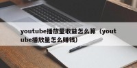 youtube播放量收益怎么算（youtube播放量怎么赚钱）