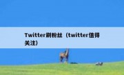 Twitter刷粉丝（twitter值得关注）