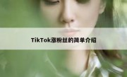 TikTok涨粉丝的简单介绍